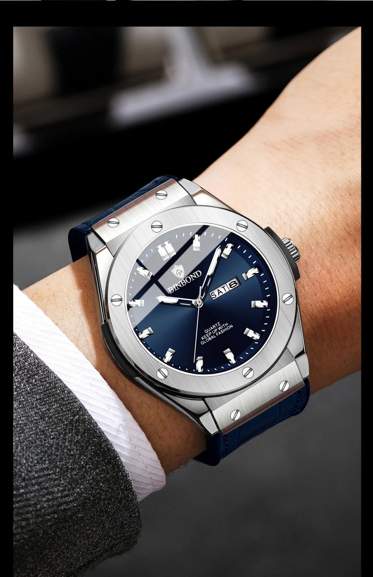 Montre en cuir pour homme, style décontracté et professionnel, montre de luxe pour homme, montres automatiques, montres-bracelets à quartz tendance pour homme, Relojes De Hombre
