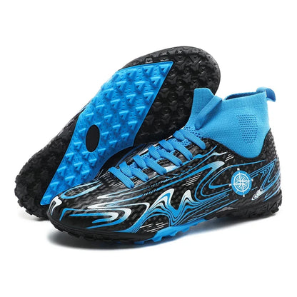 Crampons de Football pour hommes, chaussures d'entraînement sur gazon en salle, antidérapantes, TF/AG, bottes de terrain de Football confortables pour enfants