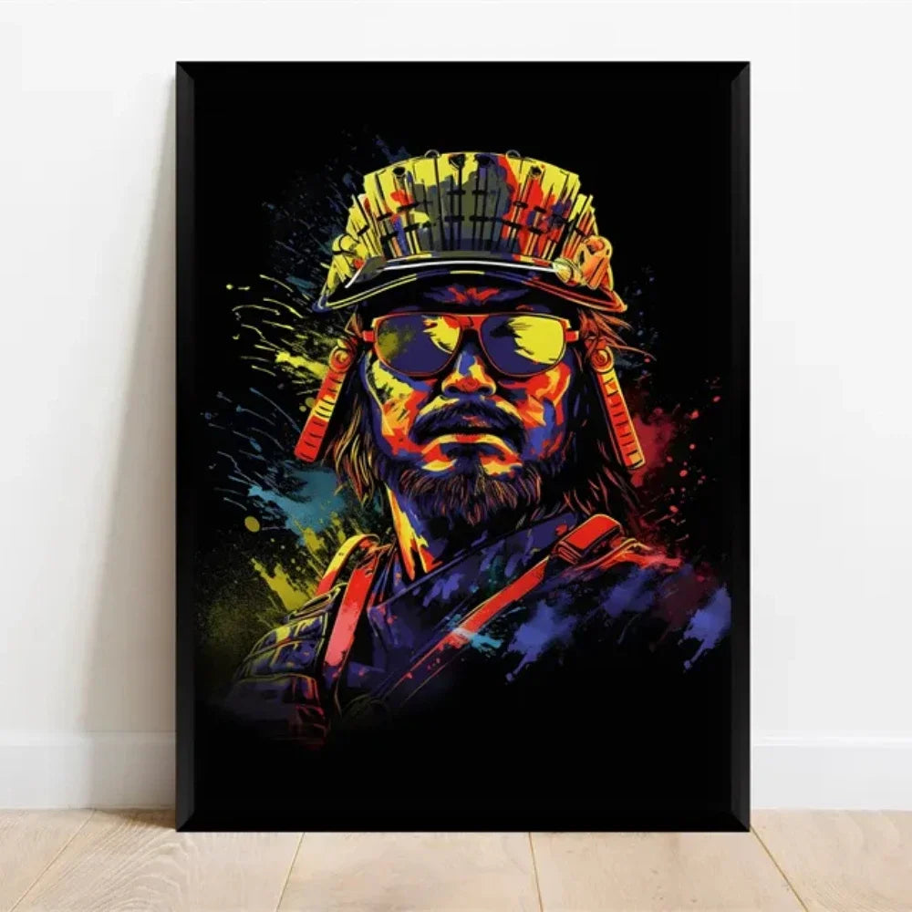 Pop Neon Video Game Character Poster Gamepad Headphones Football Basketball Canvas Print Wall Art Decor Gaming Room Decoration