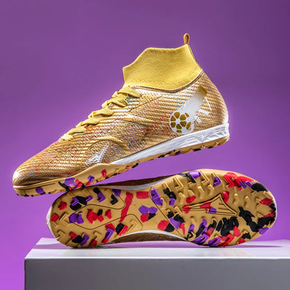 New Men Football Boots Training Soccer Shoes Breathable Grass Cleats Match Long Spikes Indoor Sneakers Ultralight Drop Shipping