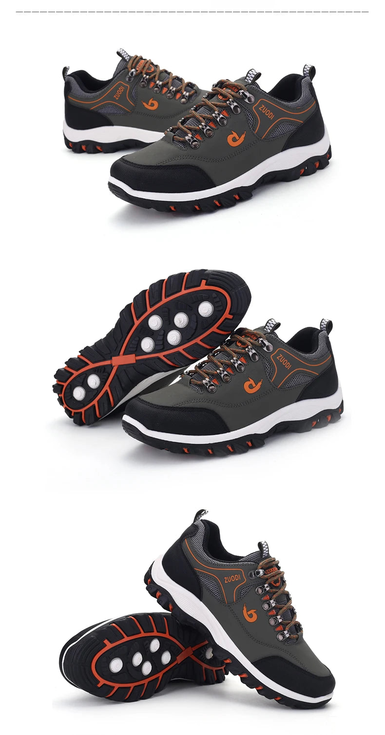 Chaussures décontractées pour hommes, baskets d'été respirantes pour la randonnée et la marche, baskets d'extérieur ultralégères en cuir à enfiler pour l'escalade et le trekking 2026