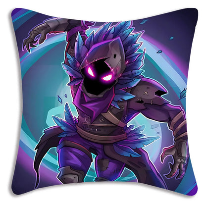 Anime game Fortnites Pillow Covers Cartoon Sofa Decorative Home Double-sided Printing Short Plush Cute Cushion Cover