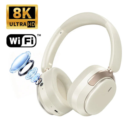 Casque Lenovo Smart supra-auriculaire avec caméra HD 8MP, reconnaissance d'objets par IA, traduction par IA, casque Bluetooth, pour les trajets quotidiens