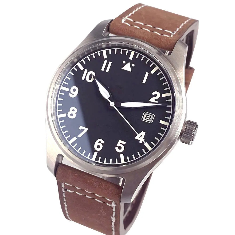 39mm Pilot Aviator Diving Watches Miyota8215 Automatic Mechanical Watch for Men 20BAR Waterproof Sapphire Crystal 316L Steel