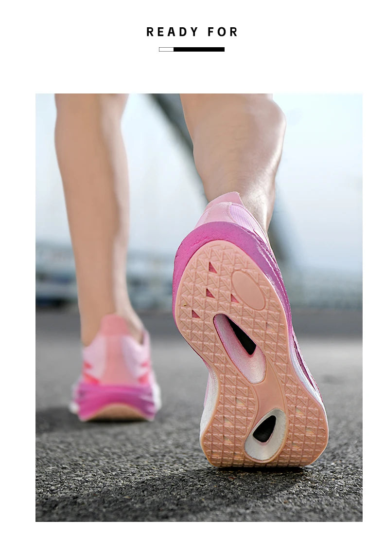NEW Running Shoes Carbon Board Marathon Men Sports Breathable Lightweight Women's Comfortable Athletic Nonskid Sneakers Casual