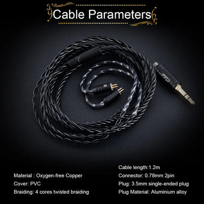 Celest Wyvern Black In Ear Earphone Monitor With Microphone Hifi Music Headphone IEMs Wired Gaming Earbuds For Gifts