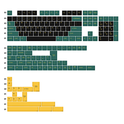 KBDiy GMK MarrsGreen Keycap Cherry Profile Double Shot PBT ISO Keycaps For DIY Gamer Mechanical Keyboard Kit Gaming Point KeyCap