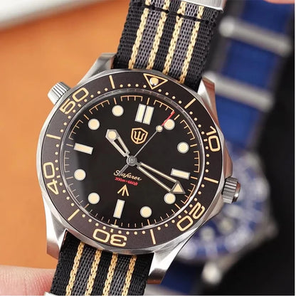 Watchdives WD007Q Diver Watch VH31 Sweep Second Quartz Movement Luminous Domed Sapphire Crystal Watches 42mm Titanium Watches