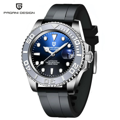 PAGANI DESIGN Luxury Mechanical Automatic Men's Watch Rose Gold Ceramic Rotating Frame Top Business watches for man reloj hombre