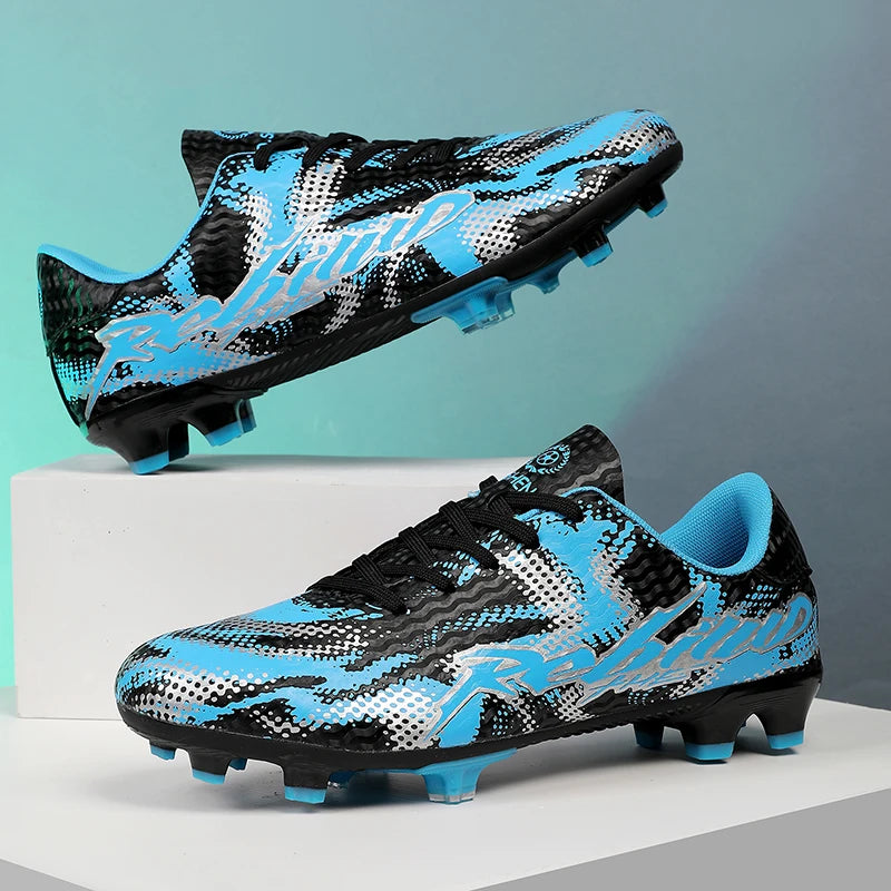Nouvelles chaussures de football pour hommes, crampons FG, pointes longues TF, crampons pour terrain synthétique, chaussures de football Yonug, antidérapantes, unisexes, pour entraînement et match sur gazon extérieur