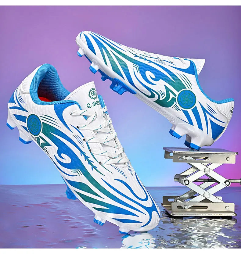 Original-Fußballschuhe, Herren-Trainingsschuhe, Outdoor-Schuhe, rutschfeste Kinder-Fußballschuhe, Schuhe mit langen Stollen, Herren-Futsal-Schuhe, Größe 32–45