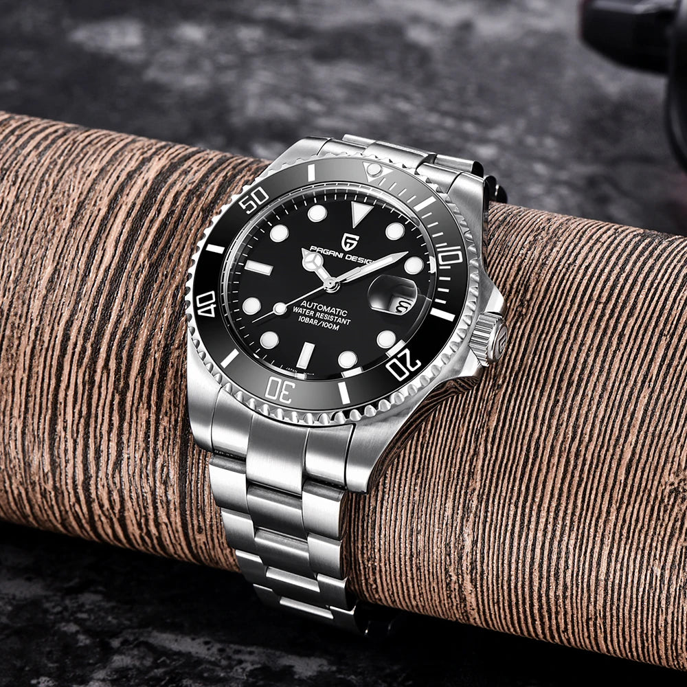 PAGANI DESIGN Diving Watch Mechanical Automatic Watch 316L Stainless Steel UltraBright Luminous Watch Top Luxury Watches for Man