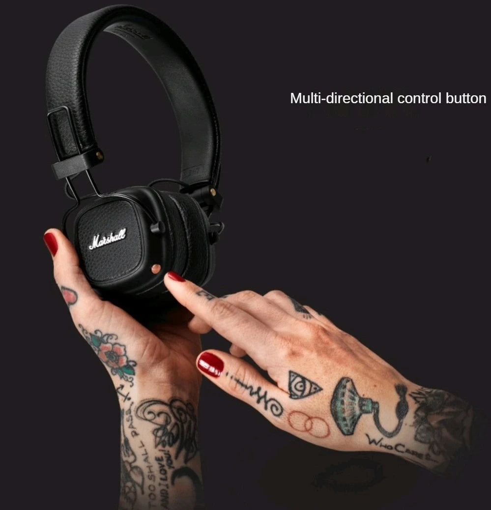 Marshall MAJOR III Bluetooth Wireless Headphones Earphones Deep Bass Foldable Sport Gaming Rock Headset Reduction Microphone