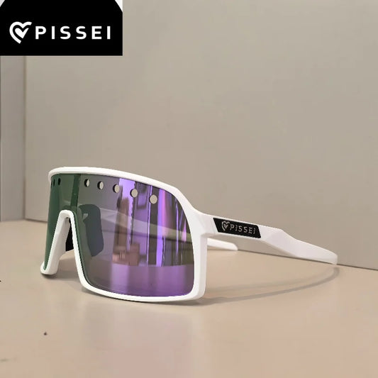 PISSEI 9406A Cycling Glasses Colorful Coated Sunglasses Men's TR90 Anti-UV400 Goggles Women's Sports Bike sun glasses