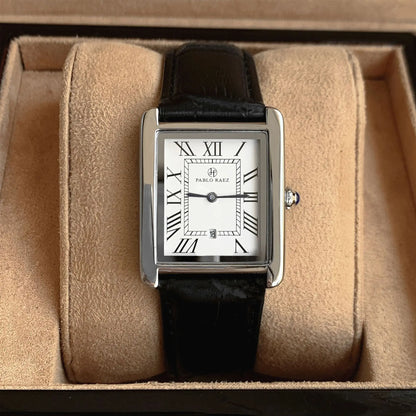 UTHAI Montre homme de luxe légère pour le travail, marque de luxe, carrée, classique, avec calendrier, étanche, bracelet, montre-bracelet à quartz pour homme, cadeau