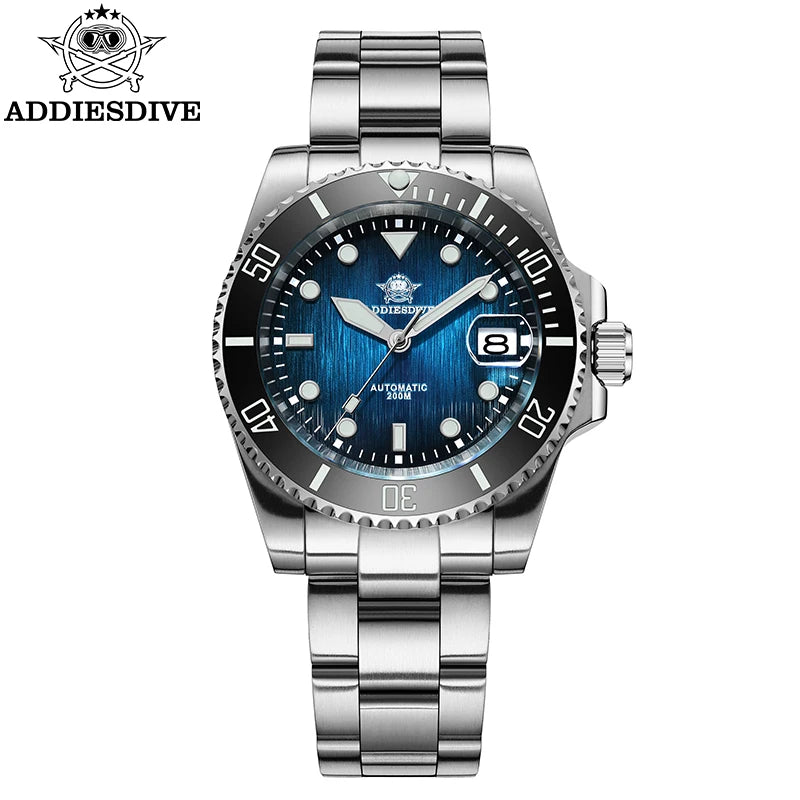 ADDIESDIVE Hot selling Men's Automatic Watch Sapphire Glass 200m Waterproof Watch BGW9 Night Light Classic Men's Watch AD2536