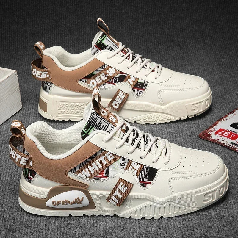 Skateboard Heren schoenen Zomersneakers Leer Casual Mode Outdoor Hardlopen Sport Wandelen Tennis Platform Designer Luxe