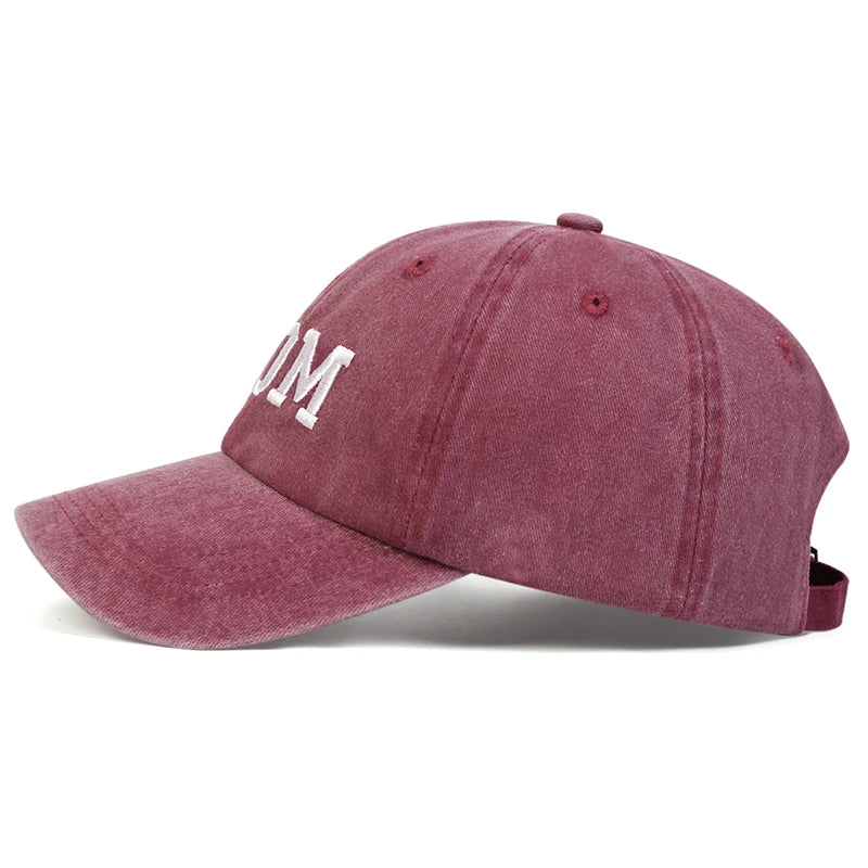 2 stuks unisex baseballpetten met geborduurde letters ‘DAD’ en ‘MOM’, wasbaar, voor lente en herfst, verstelbaar, casual, met zonwering