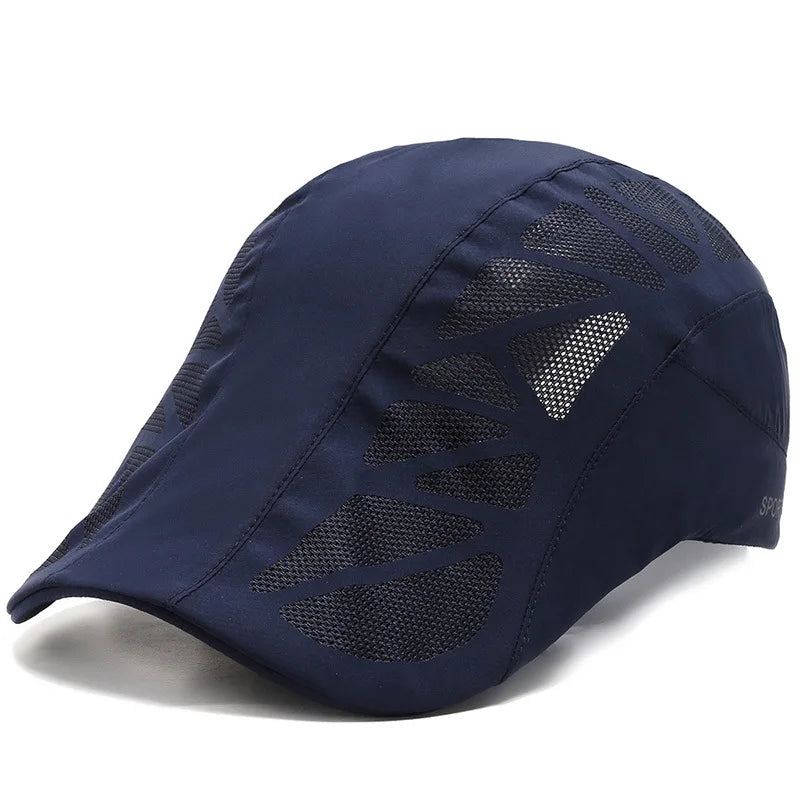 Boné de basebol unissexo com letras impressas, de secagem rápida; chapéus de sol; bonés de malha respirável para atividades ao ar livre no verão; boinas; viseiras; chapéus de golfe