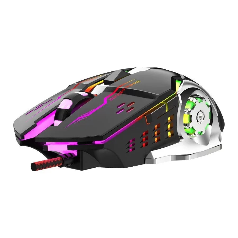 RGB Dual-Mode Wired Mouse 2.4G Wireless Mouse Gaming Mouse Rechargeable Silent Mouse 3600 DPI Adjustable Mouse Mice for Laptop