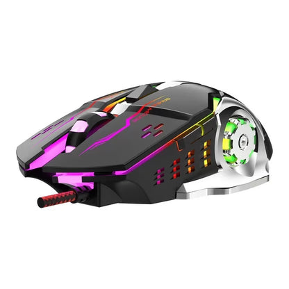 RGB Dual-Mode Wired Mouse 2.4G Wireless Mouse Gaming Mouse Rechargeable Silent Mouse 3600 DPI Adjustable Mouse Mice for Laptop