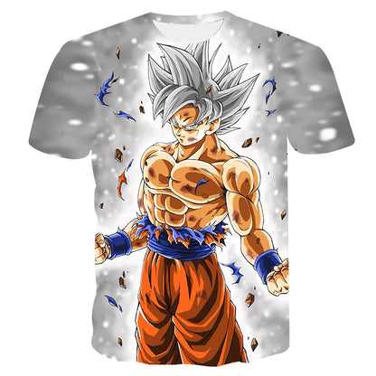 Dragon Ball T Shirt Kids Tops Tee Anime Figures Son Goku Super Saiyan T-shirt Boys T-shirts Children Clothes Summer Short Sleeve