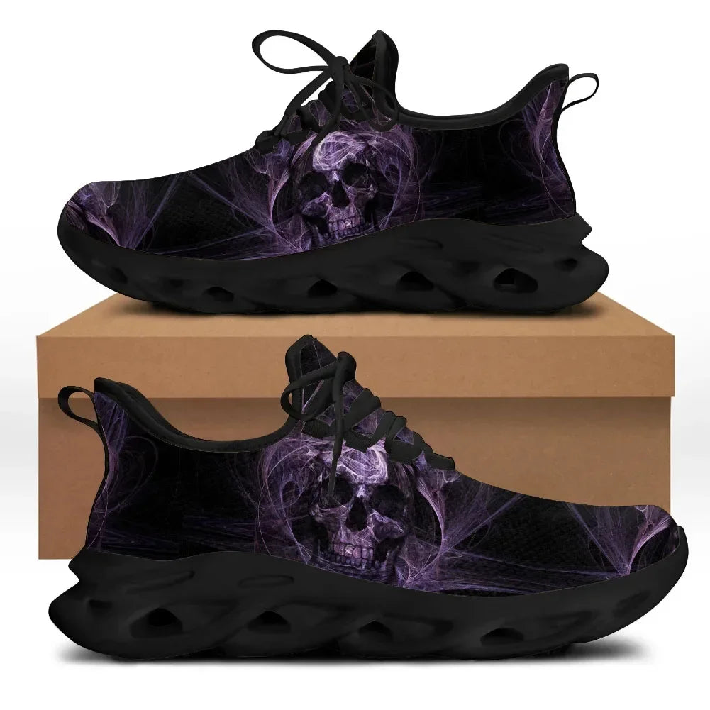 Printemps chaussures plates hommes chaussures Cool Punk crâne conception décontracté hommes baskets été garçons à lacets chaussures de marche Zapatillas