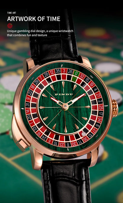 2025 NEW PINDU design Rotating dial Mechanical Watch Men Japan NH35 Movement Sapphire Waterproof TOP-luxurious Automatic watch