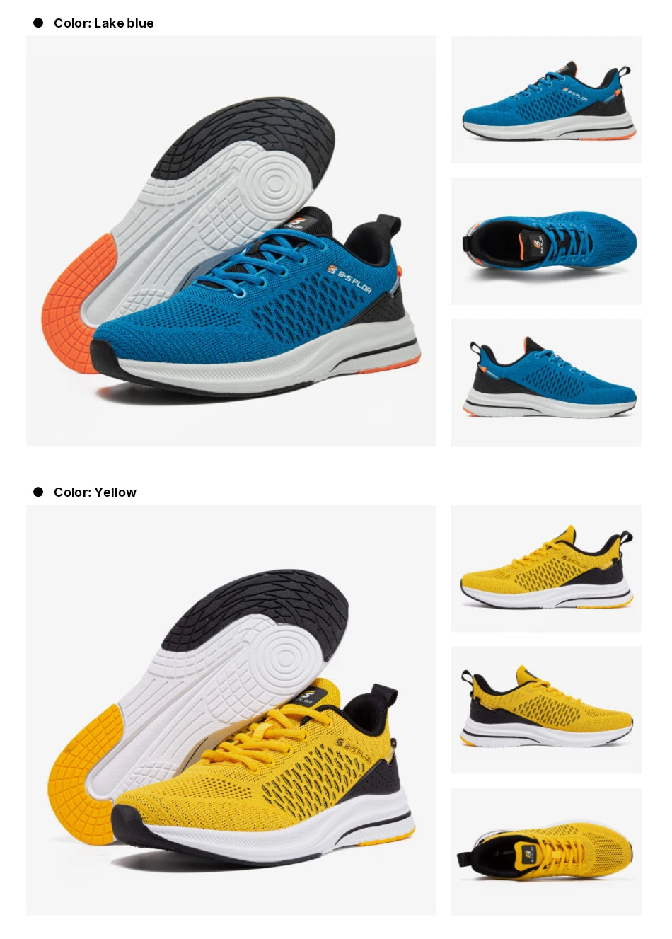 Baasploa Lightweight Running Shoes For Men Comfort Men's Designer Mesh Casual Sneakers Lace-Up Male Outdoor Sports Tennis Shoes