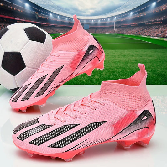 Men New TF Football Boots Sneakers Society Turf Grass Ultralight Male Soccer Shoes Comfortable Ankle Football Shoes Futsal Fast
