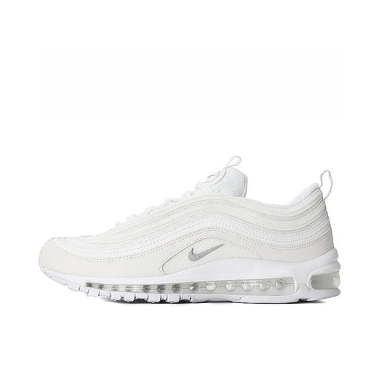 Nike Air Max 97 Running Shoes - Cushioning, Full-Length Breathable, Slip-Resistant, Durable, White-921826-101