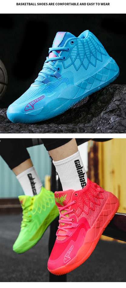 Three-ball generation Lamelo Ball basketball shoes Yin-yang high-top practical youth student basketball shoes men's sports shoes