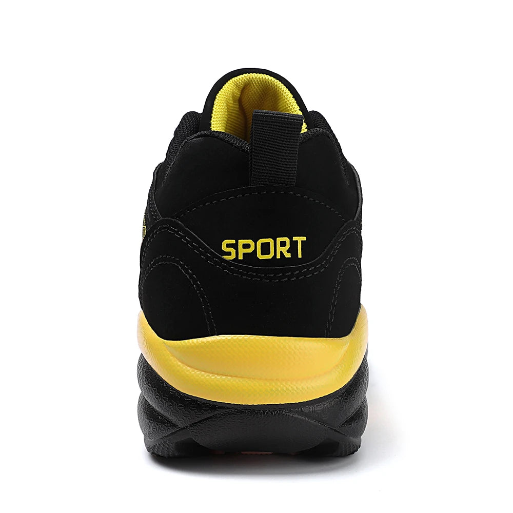 Trendige Colour-Block-Sneaker für Herren in Übergröße, bequeme, rutschfeste, geschnürte und robuste Freizeitschuhe für Outdoor-Aktivitäten von Herren