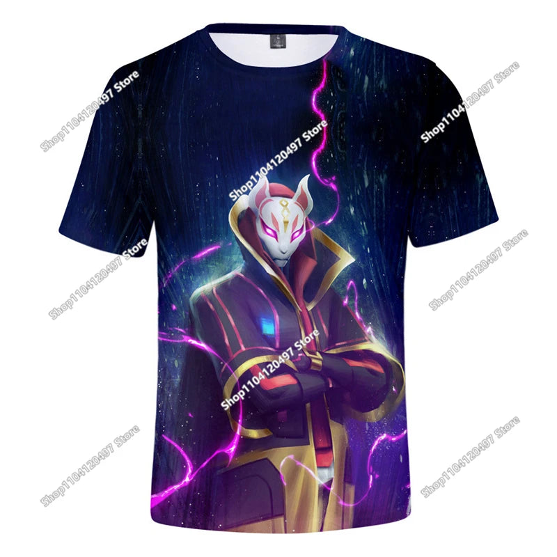 Children's Summer T Shirt Battle Royale Fortnite Hero Victory 3d T-shirt Tees Boys Girls Baby Clothes