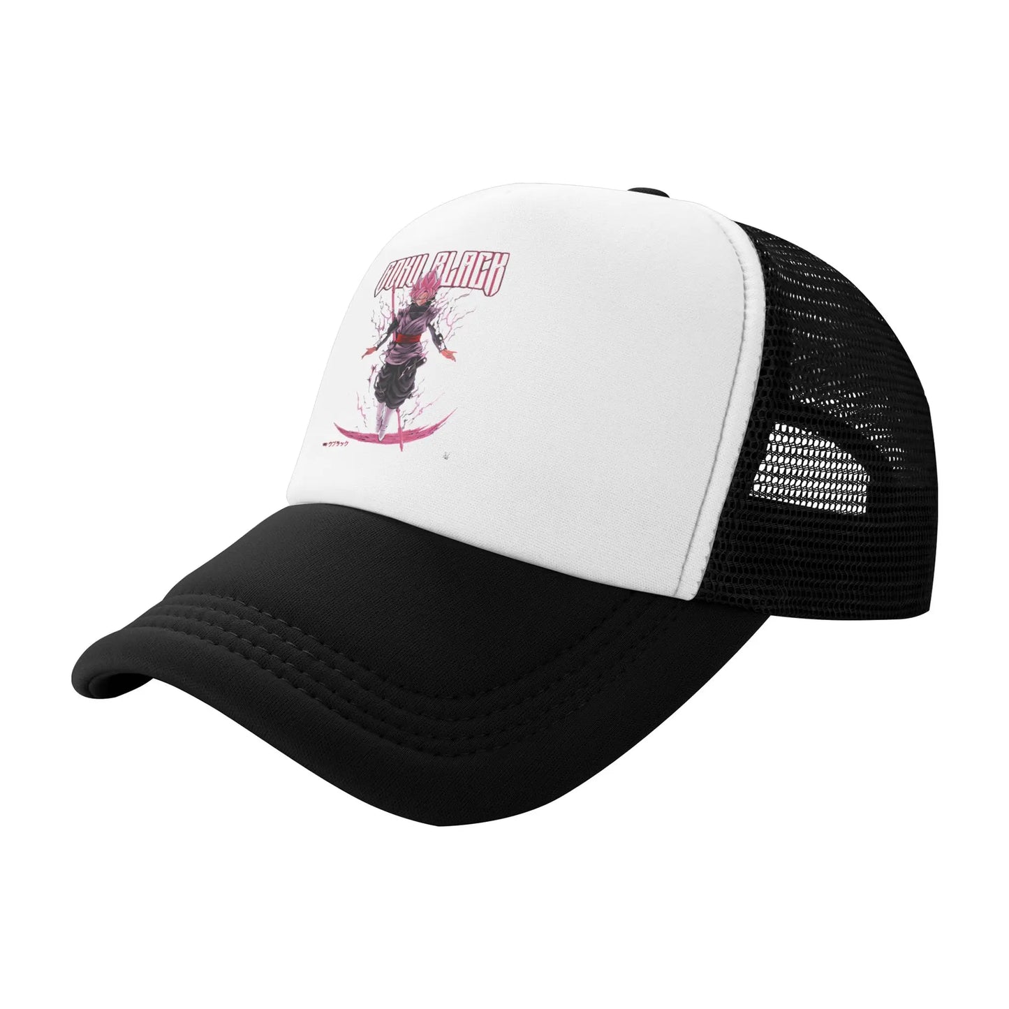 Dragon Ball Black Goku Trucker Cap Men Women  Hat Sun Hat Sports Cap Adjustable Polyester Mesh Baseball Cap Summer