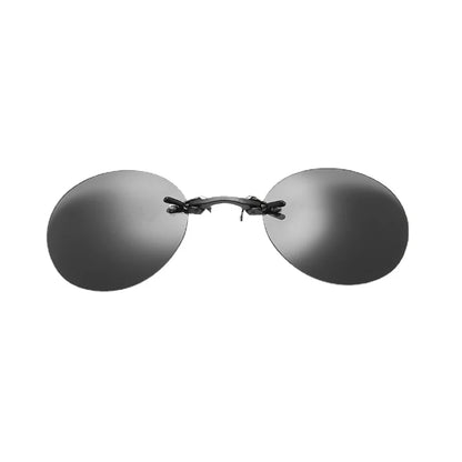 Runde randlose Sonnenbrille für Herren Matrix Morpheus Herren-Klassiker mit Nasenklammer Mini-Brille ohne Rahmen Marken-Designbrille UV400