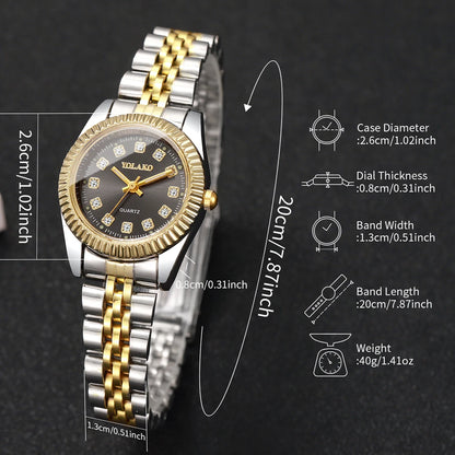 Montre-bracelet de luxe pour homme à quartz avec calendrier, tendance, strass, en acier, montre d'affaires pour homme, Reloj Hombre, cadeau (sans boîte)