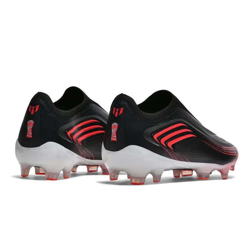Chaussures de football pour hommes de haute qualité, sans lacets, à enfiler, crampons de football antidérapants pour terrain synthétique TF/FG, chaussures d'entraînement, Chuteira Campo F50