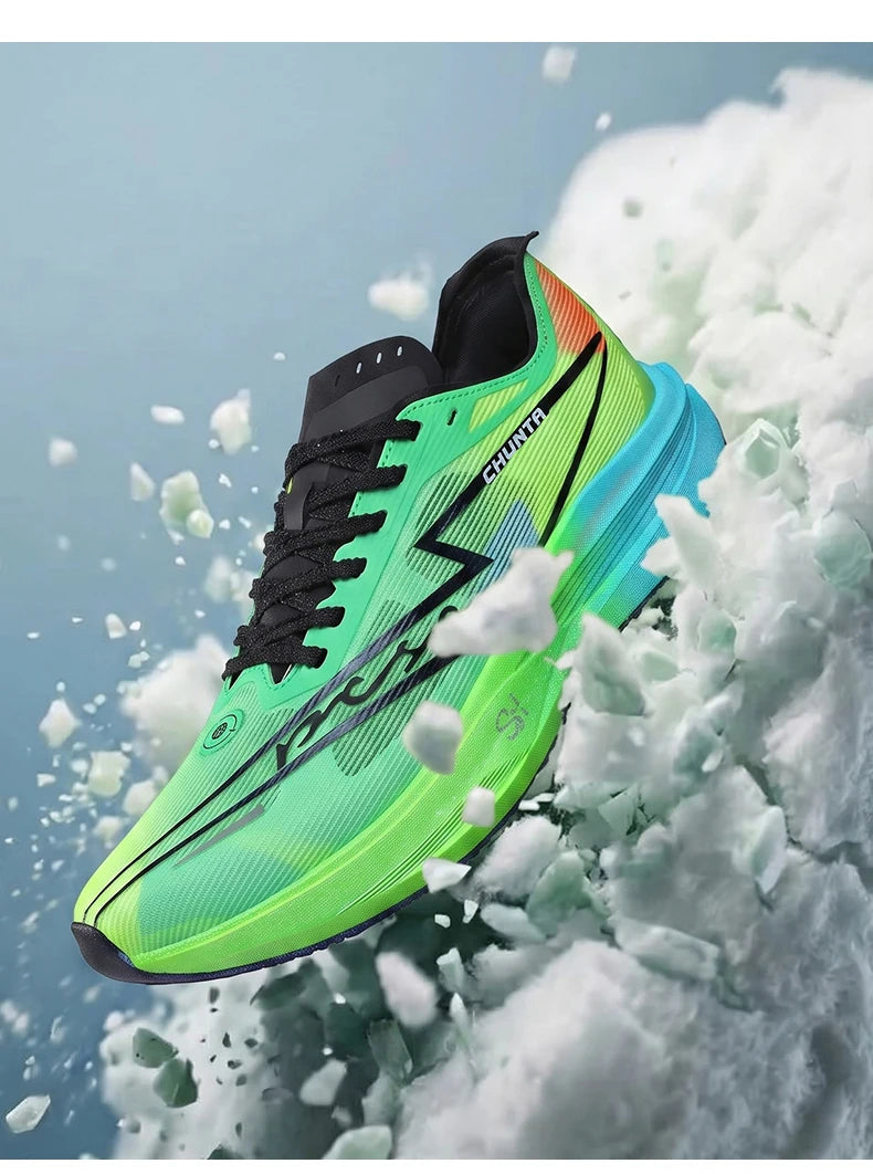 Men's Sports Shoes Carbon Plate Running Shoes Male Marathon Sneakers Racing Shock-absorbing Athletics Training Shoes for Women