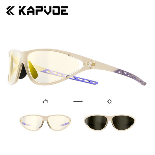 Kapvoe Hiking Sunglasses Camping Fashion Sunglasses for Men Photochromic Cycling Glasses MTB Bike Goggles Fishing Eyewear Sports