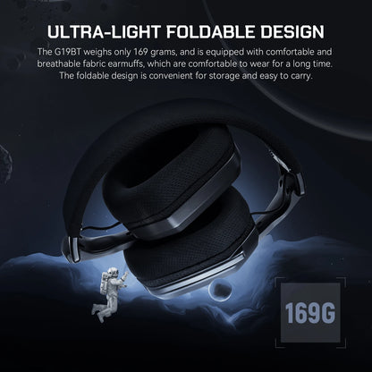 EKSA 2.4GHz Wireless Gaming Headphones With Mic USB/Type C Ultralight Foldable Over-Ear Bluetooth Headset Gamer For PC/PS5/Xbox