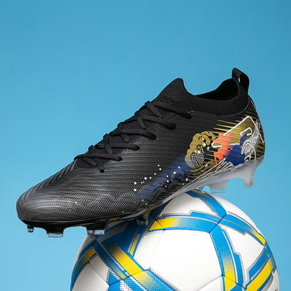 New Men Football Boots Cleats Non-Slip Match Ultralight Soccer FG Training Shoes Soccer Shoes Long Spikes Outdoor Drop Shipping