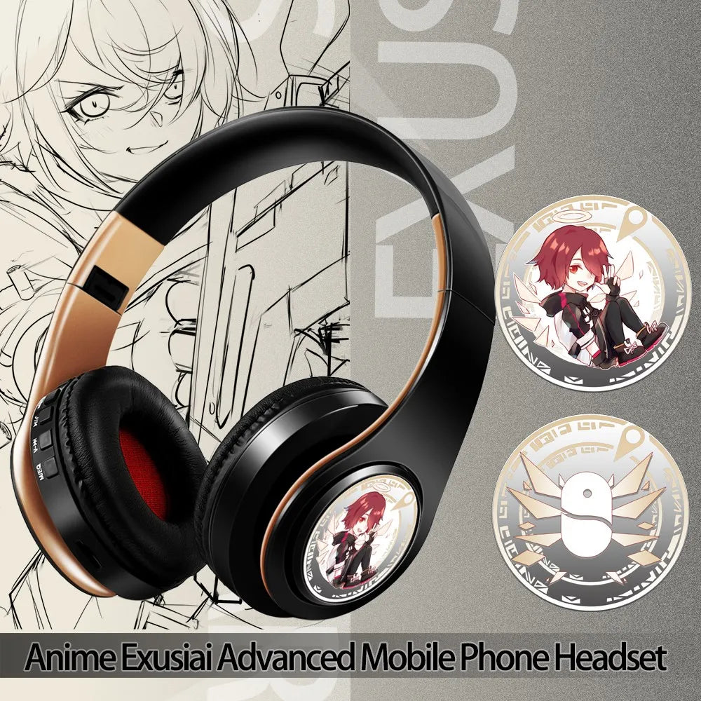 Miku Nakano Sanjiu Cosplay Bluetooth Headset 5.0 Over-ear Stereo Anime Headphones  for Mobile Phone