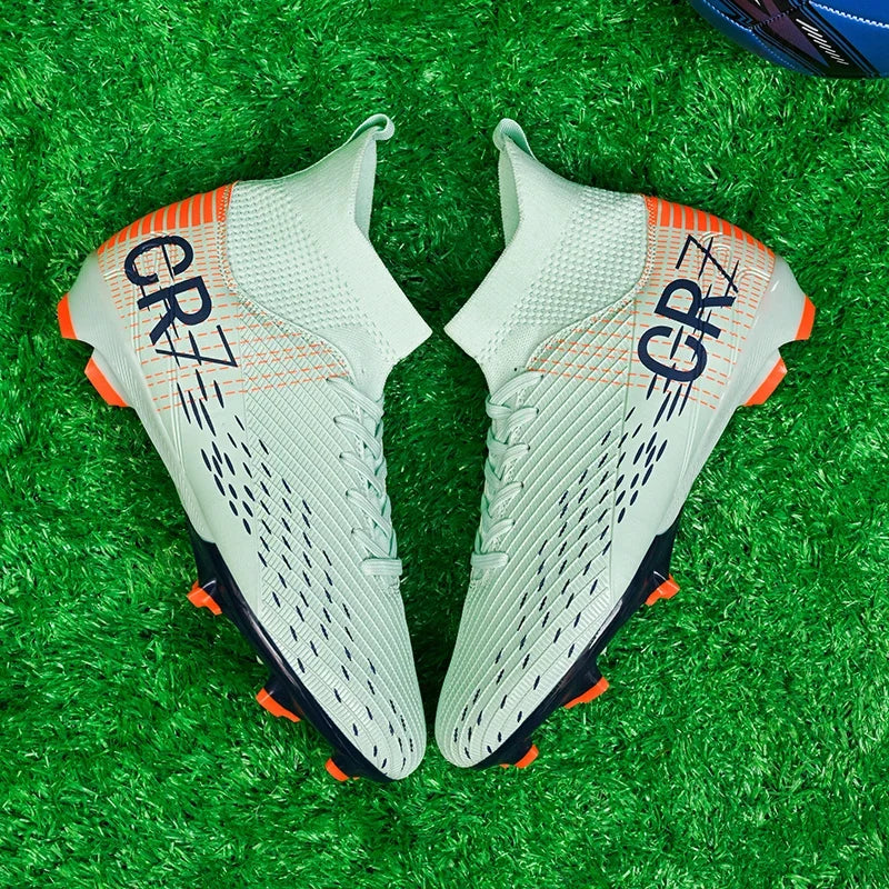 Nouvelles chaussures de football pour hommes, crampons pour terrain en herbe, baskets, chaussures de football de haute qualité, antidérapantes, montantes, pour futsal, matchs en salle, best-seller FG/TF