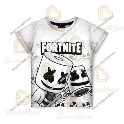 Fortnite T Shirt for Kids Banana Peely T-shirt Men's Women's Tshirt Battle Royale Game T Shirt Harajuku Summer Tops