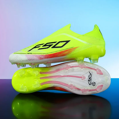 Nouvelles Chaussures de Football pour Hommes, Baskets de Futsal d'Extérieur, Crampons Antidérapants de Haute Qualité pour Match sur Gazon, Chaussures de Foot Montantes Légères, Meilleures Ventes