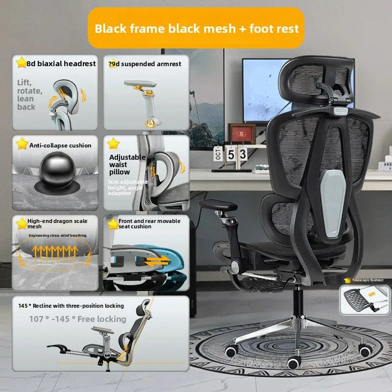 Portable Minimalist Ergonomic Chair 10D Armrest Computer Chair Office Chair Study Chair Gaming Chair Gravitysturdy and durable