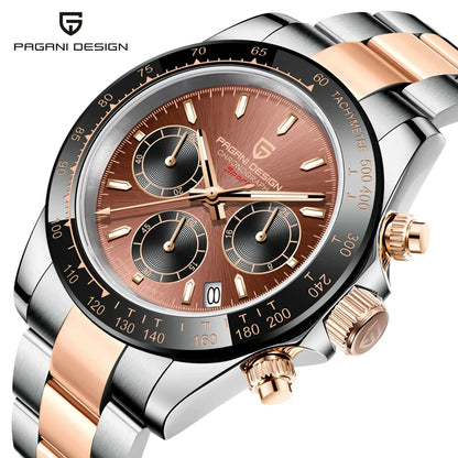 Orologio cronografo da uomo PAGANI DESIGN – Orologio da polso al quarzo di lusso, luminescente e impermeabile.