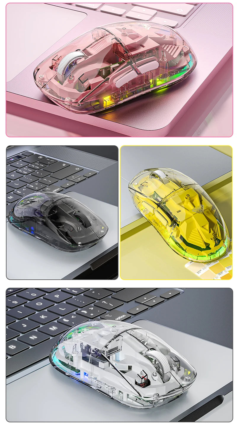 AULA SC660 Wireless Bluetooth Mouse E-sports Mouse Three-Mode Connection Lightweight Mouse Type-C Charging Game Office Girls Boy