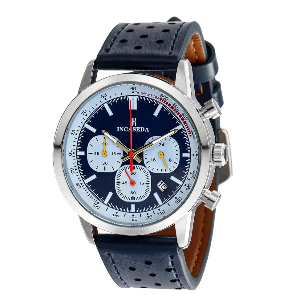 Montre à quartz INCASEDA chronographe 42 mm, mouvement multifonctionnel, série luxe pour homme, ultra-lumineuse, tendance